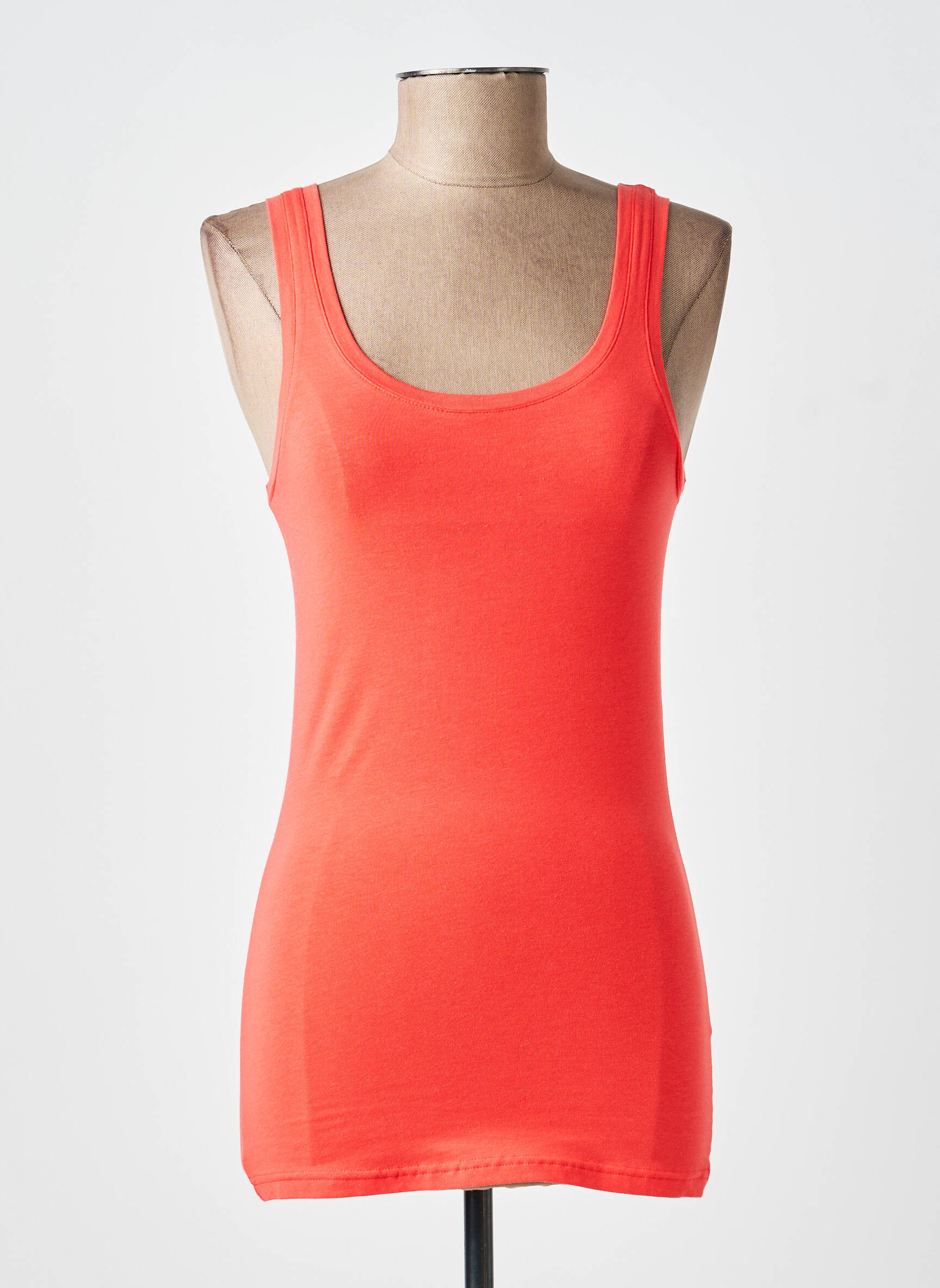 Débardeur coupe ajustée sans manche orange B.YOUNG femme
