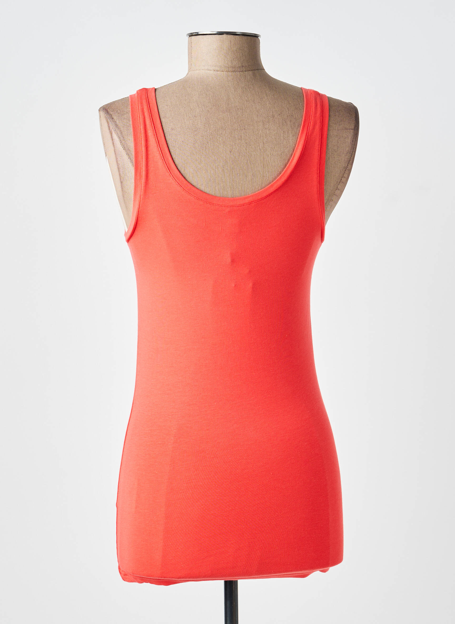 Débardeur coupe ajustée sans manche orange B.YOUNG femme