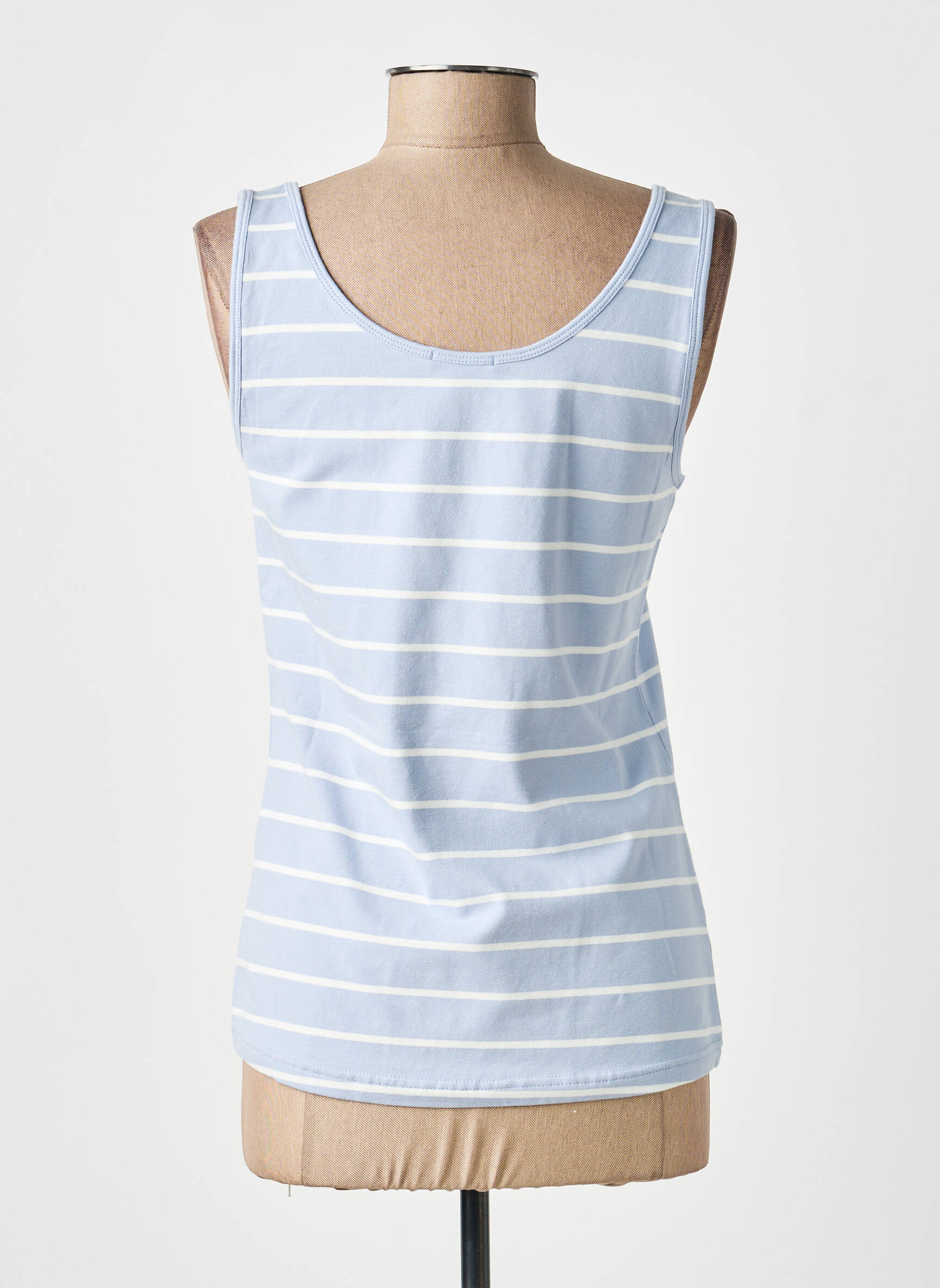 Débardeur stretch sans manche bleu JENSEN femme