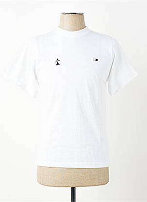 T-shirt broderie manches courtes blanc GWEN & BLACK homme