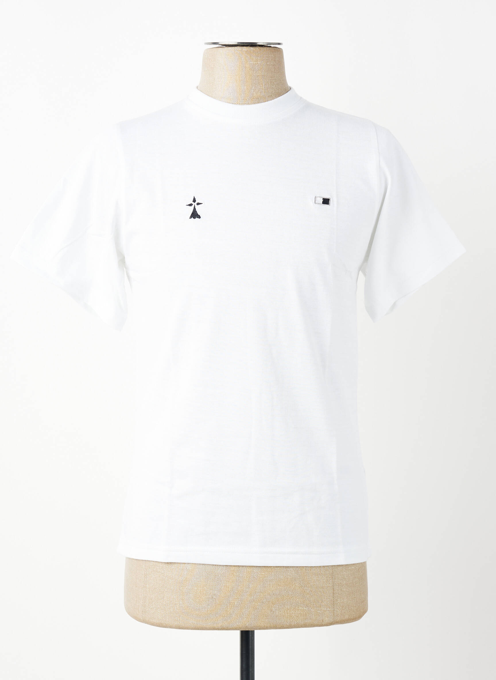 T-shirt broderie manches courtes blanc GWEN & BLACK homme