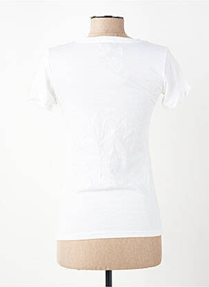 T-shirt coupe cintrée manches courtes blanc GWEN & BLACK femme