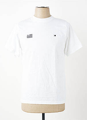 T-shirt broderie manches courtes blanc GWEN & BLACK homme