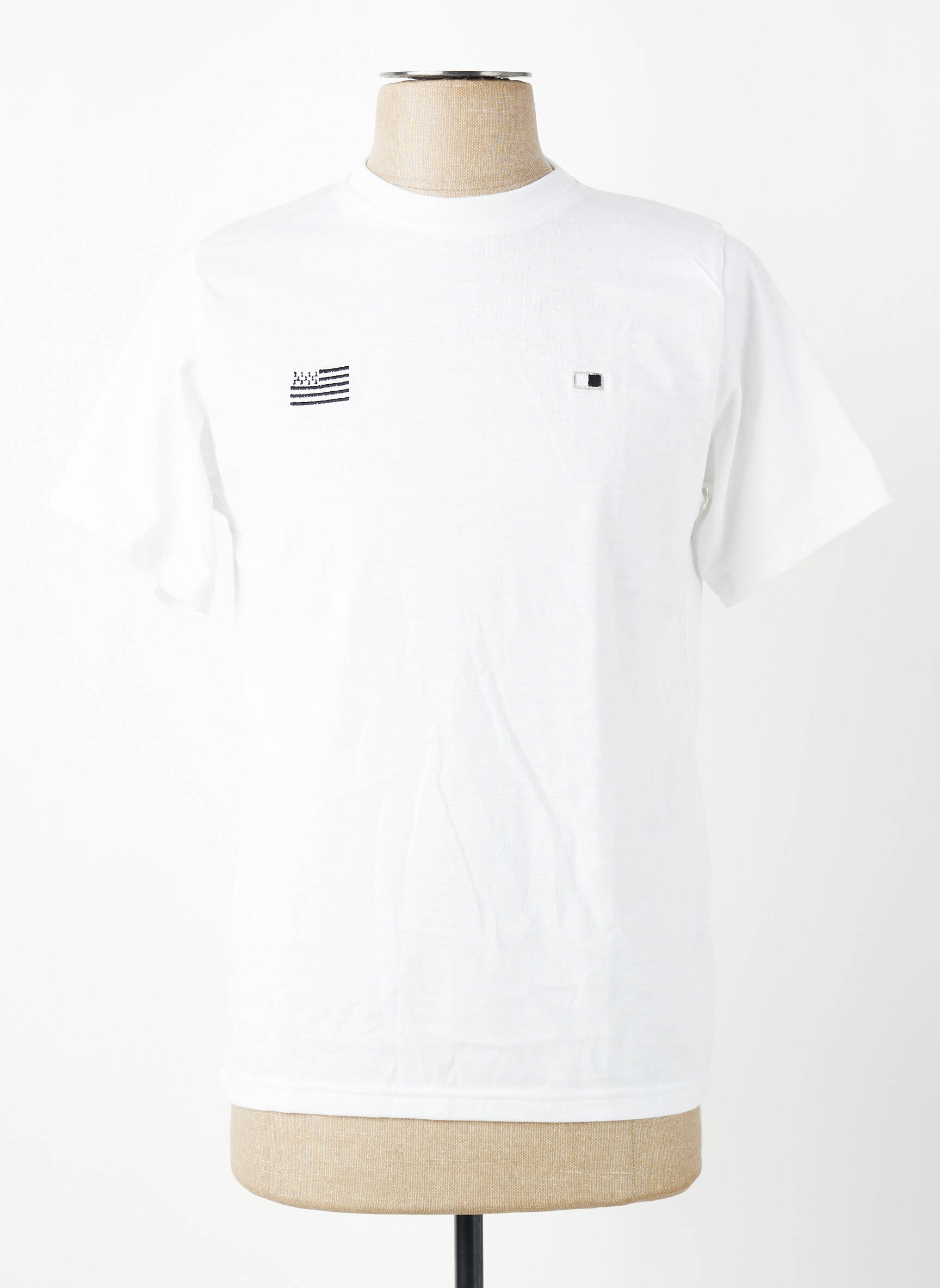 T-shirt broderie manches courtes blanc GWEN & BLACK homme