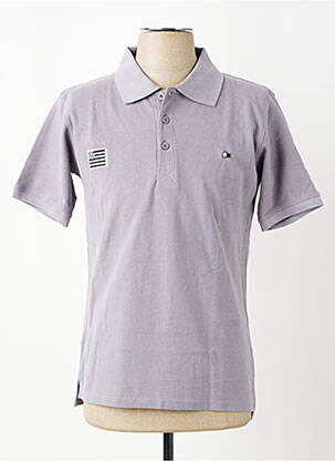 Polo coupe droite manches courtes gris GWEN & BLACK homme