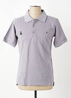 Polo coupe droite manches courtes gris GWEN & BLACK homme