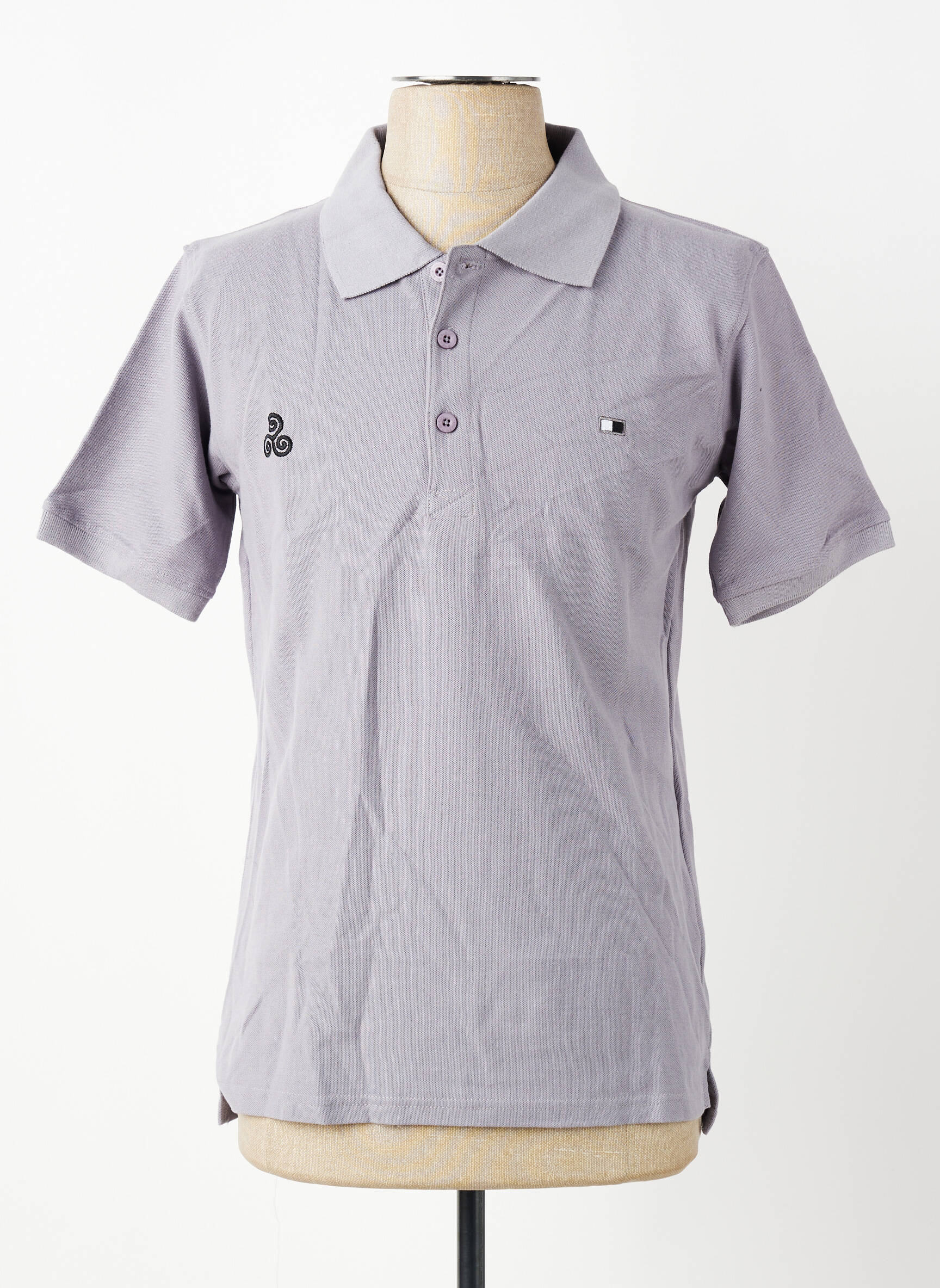 Polo coupe droite manches courtes gris GWEN & BLACK homme