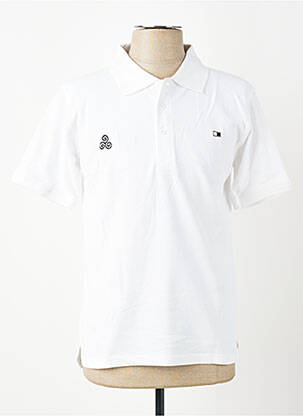 Polo coupe droite manches courtes blanc GWEN & BLACK homme