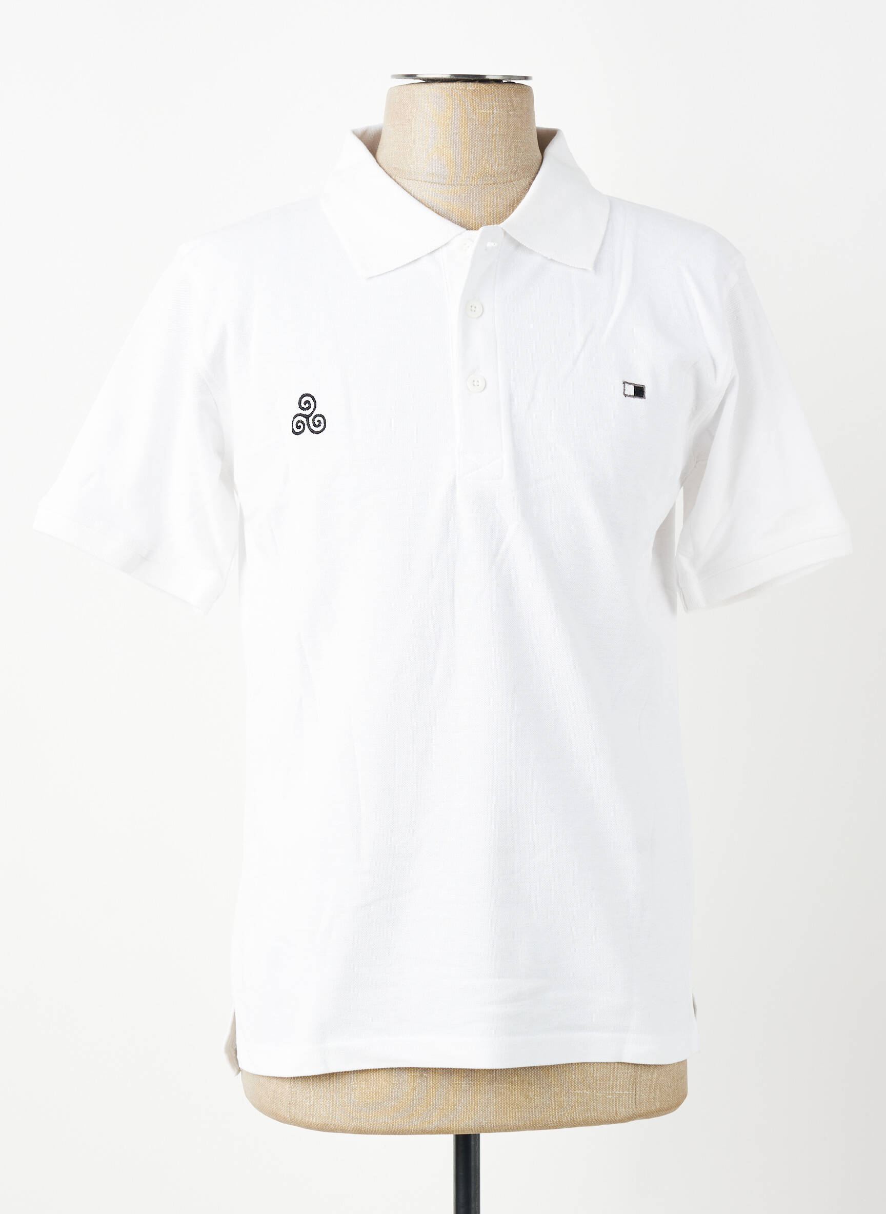 Polo coupe droite manches courtes blanc GWEN & BLACK homme
