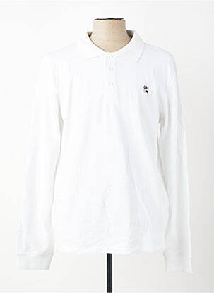 Polo manches longues manches longues blanc GWEN & BLACK homme