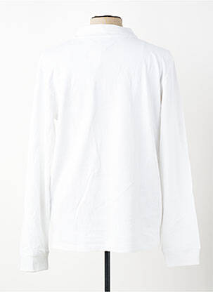 Polo manches longues manches longues blanc GWEN & BLACK homme
