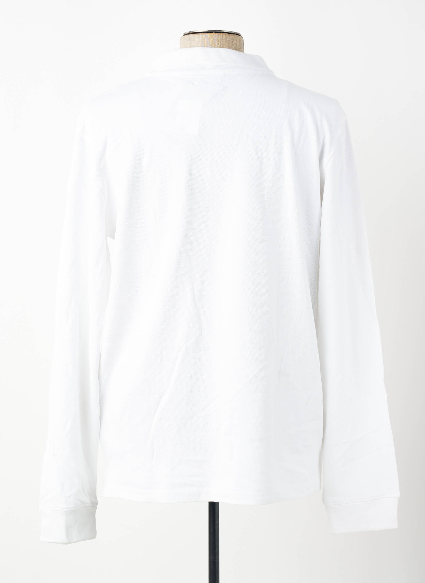 Polo manches longues manches longues blanc GWEN & BLACK homme