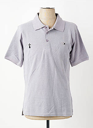 Polo coupe droite manches courtes gris GWEN & BLACK homme