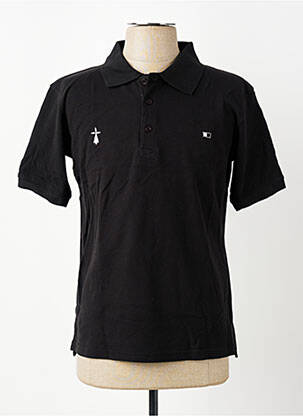 Polo coupe droite manches courtes noir GWEN & BLACK homme