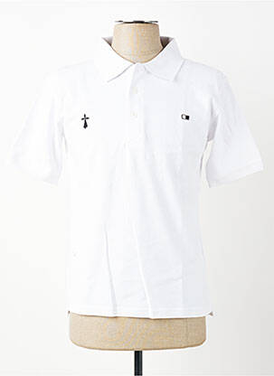 Polo coupe droite manches courtes blanc GWEN & BLACK homme