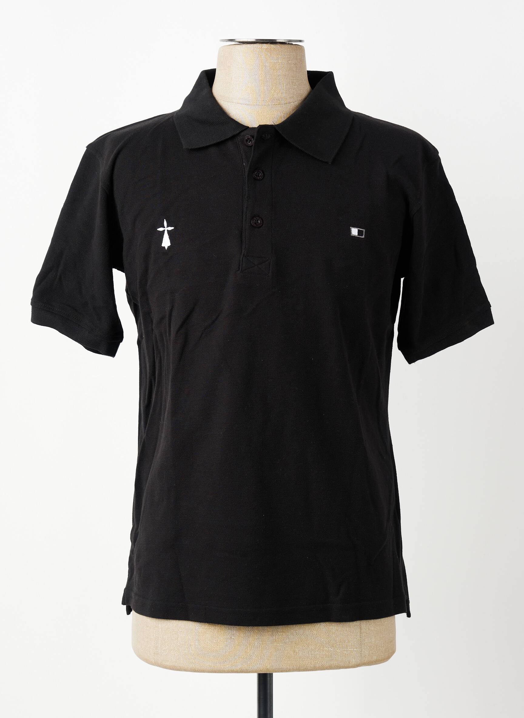 Polo coupe droite manches courtes noir GWEN & BLACK homme