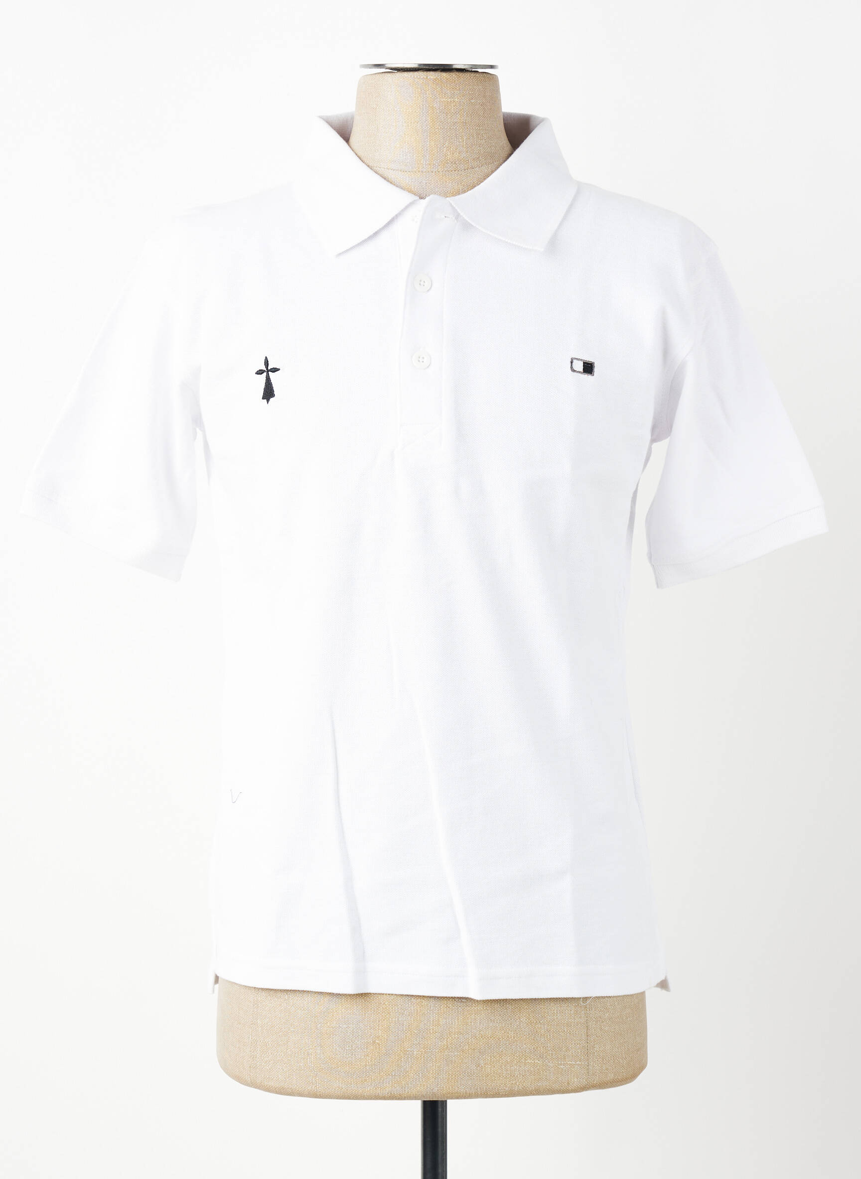 Polo coupe droite manches courtes blanc GWEN & BLACK homme