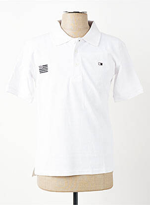 Polo coupe droite manches courtes blanc GWEN & BLACK homme
