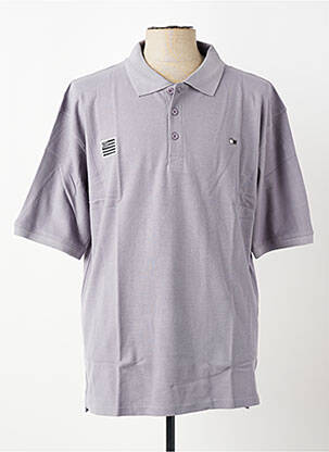 Polo coupe droite manches courtes gris GWEN & BLACK homme