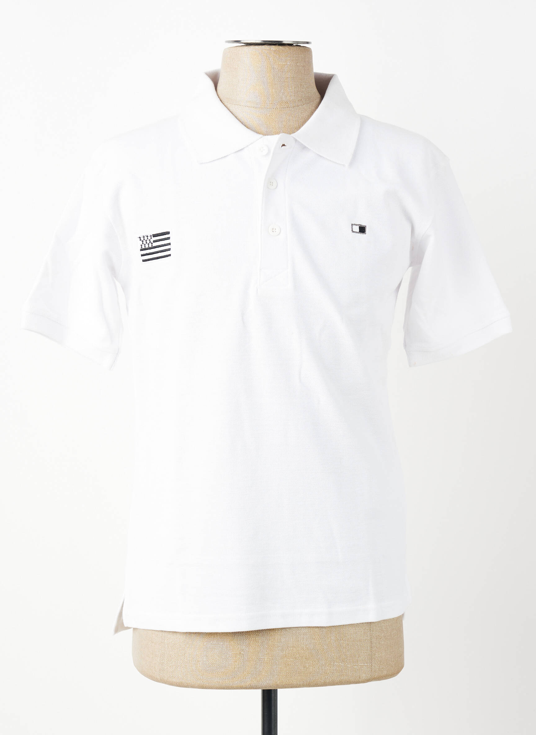 Polo coupe droite manches courtes blanc GWEN & BLACK homme
