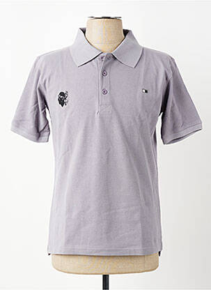 Polo coupe droite manches courtes gris GWEN & BLACK homme