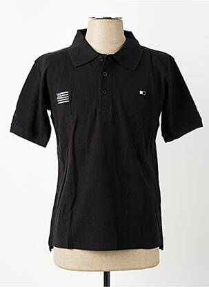 Polo coupe droite manches courtes noir GWEN & BLACK homme