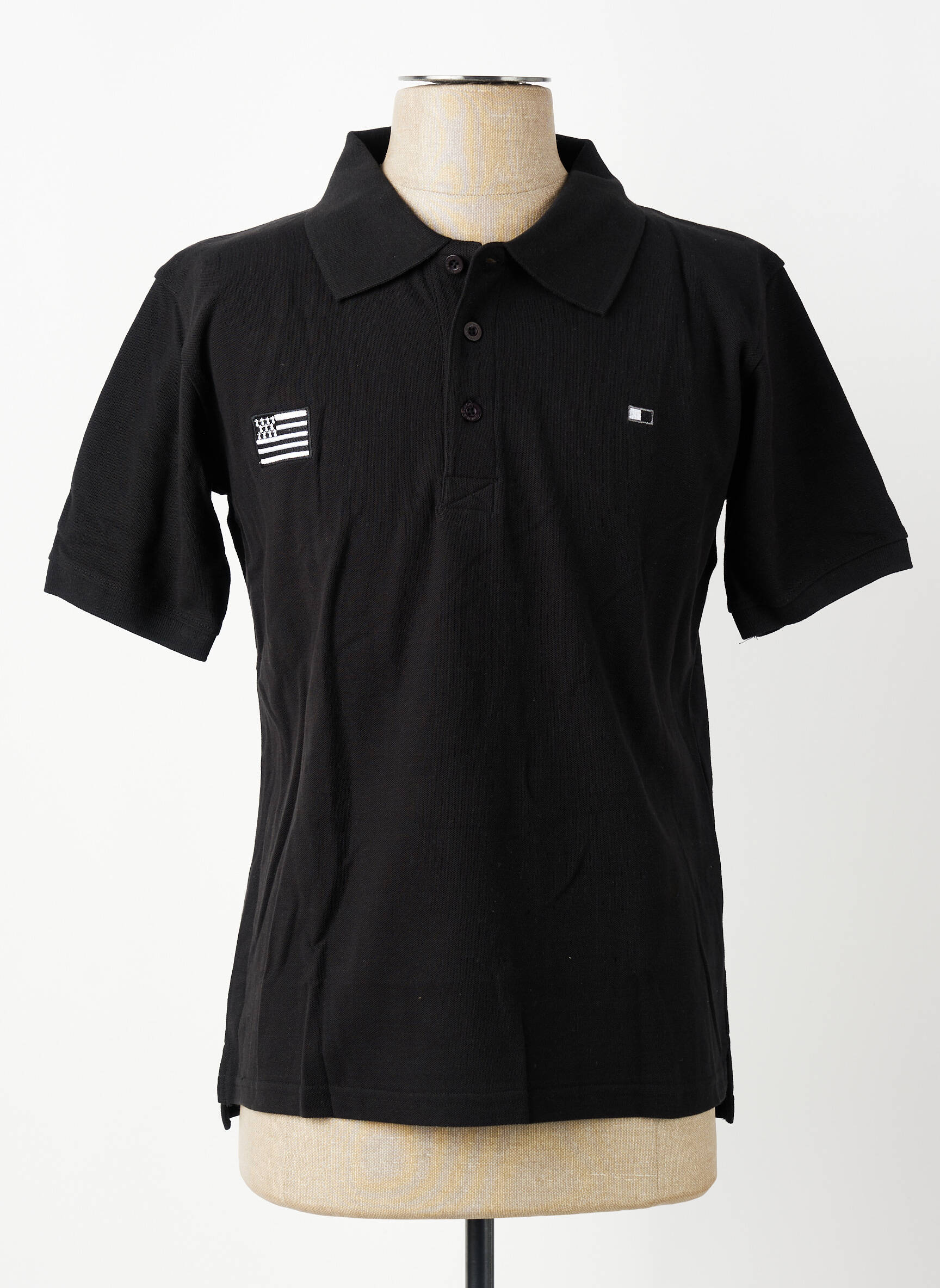 Polo coupe droite manches courtes noir GWEN & BLACK homme