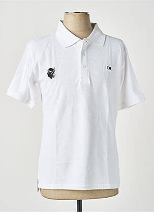 Polo coupe droite manches courtes blanc GWEN & BLACK homme