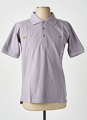 Polo coupe droite manches courtes gris GWEN & BLACK homme