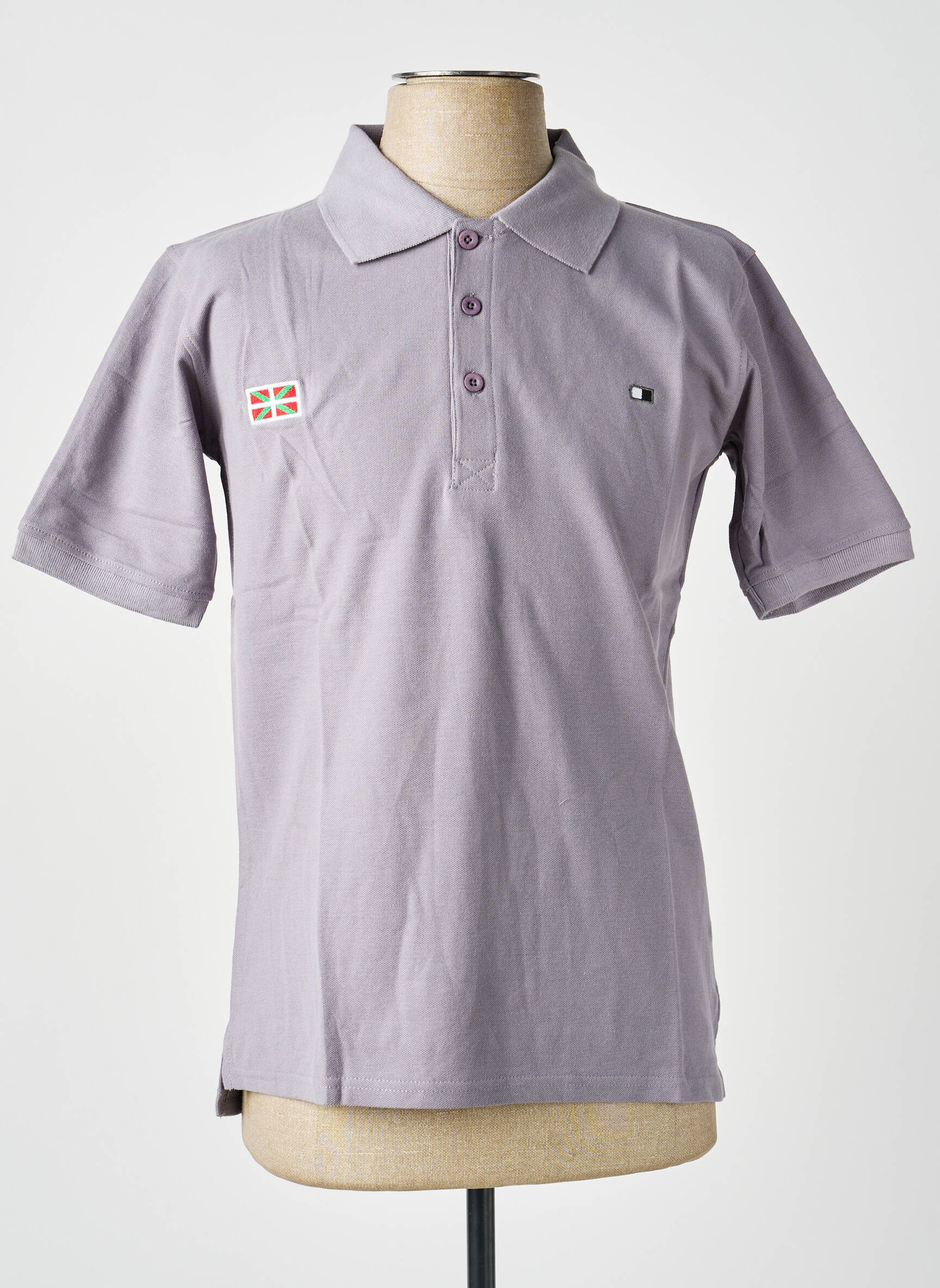 Polo coupe droite manches courtes gris GWEN & BLACK homme