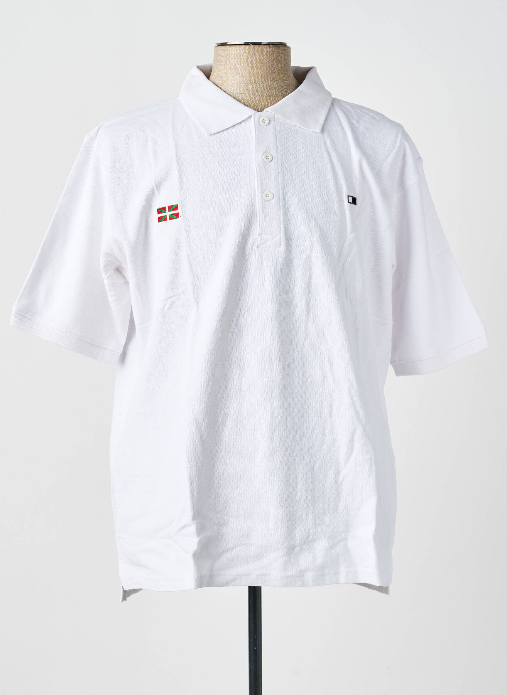 Polo coupe droite manches courtes blanc GWEN & BLACK homme