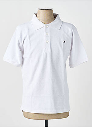 Polo coupe droite manches courtes blanc GWEN & BLACK homme