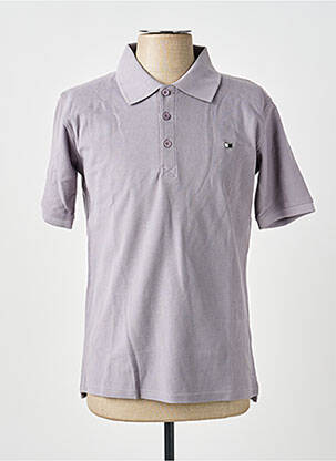 Polo coupe droite manches courtes gris GWEN & BLACK homme