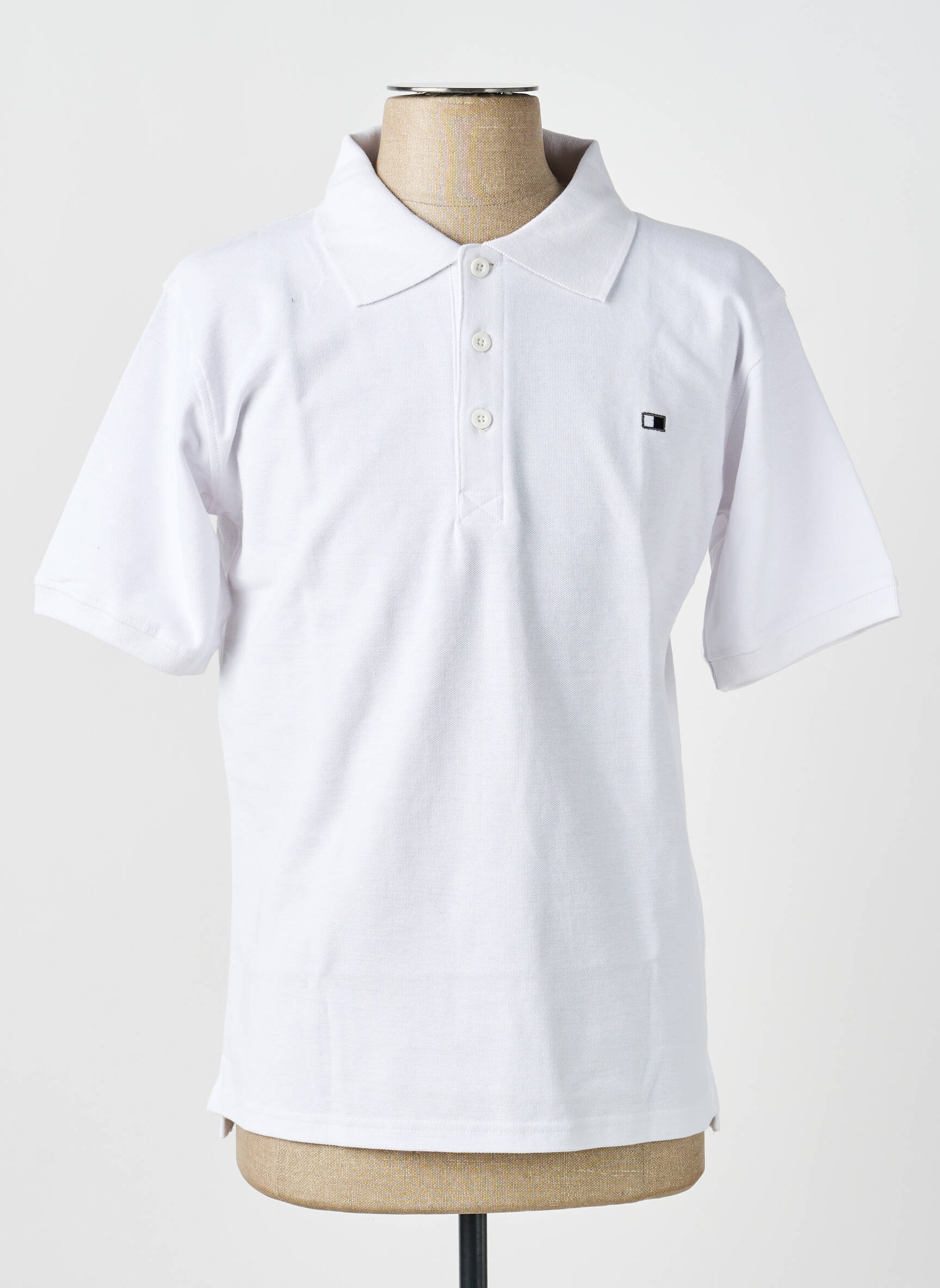 Polo coupe droite manches courtes blanc GWEN & BLACK homme