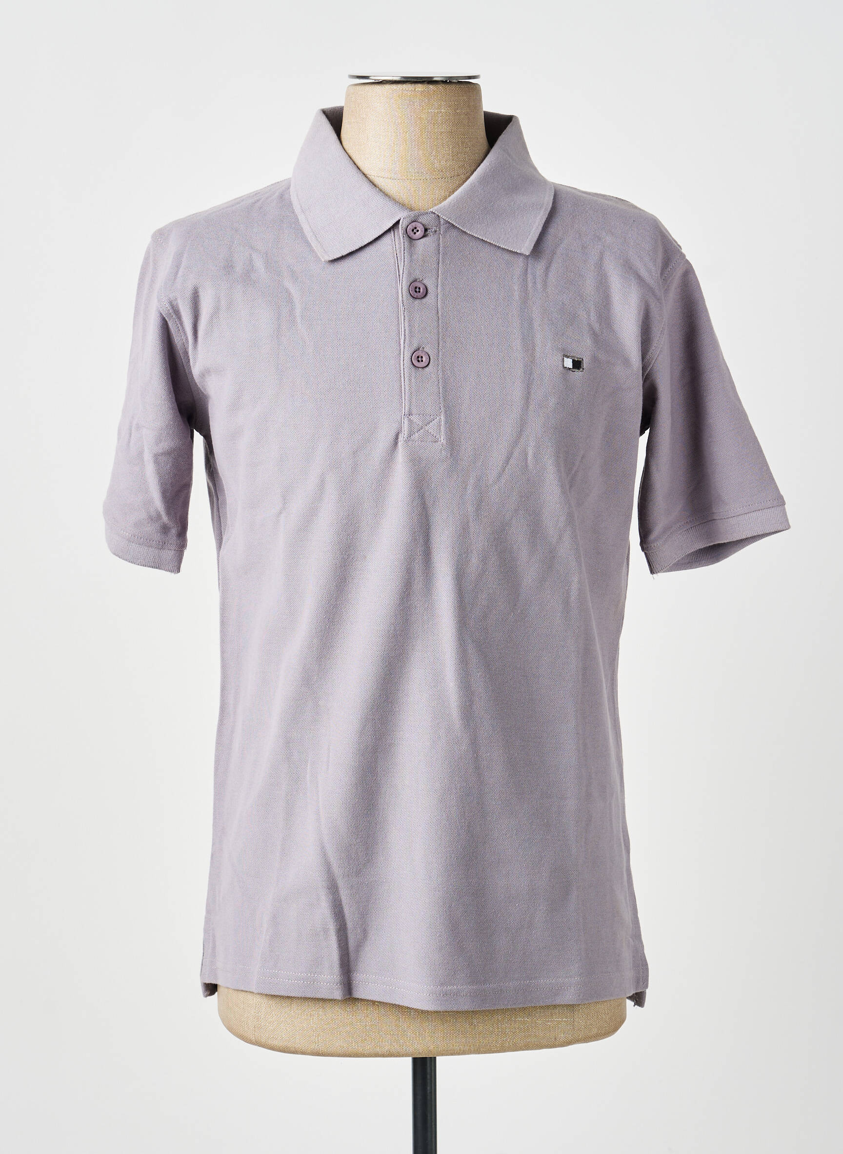 Polo coupe droite manches courtes gris GWEN & BLACK homme