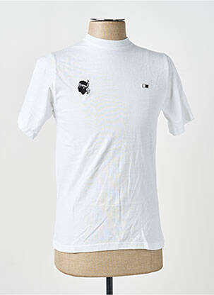 T-shirt broderie manches courtes blanc GWEN & BLACK homme