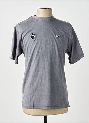 T-shirt broderie manches courtes gris GWEN & BLACK homme