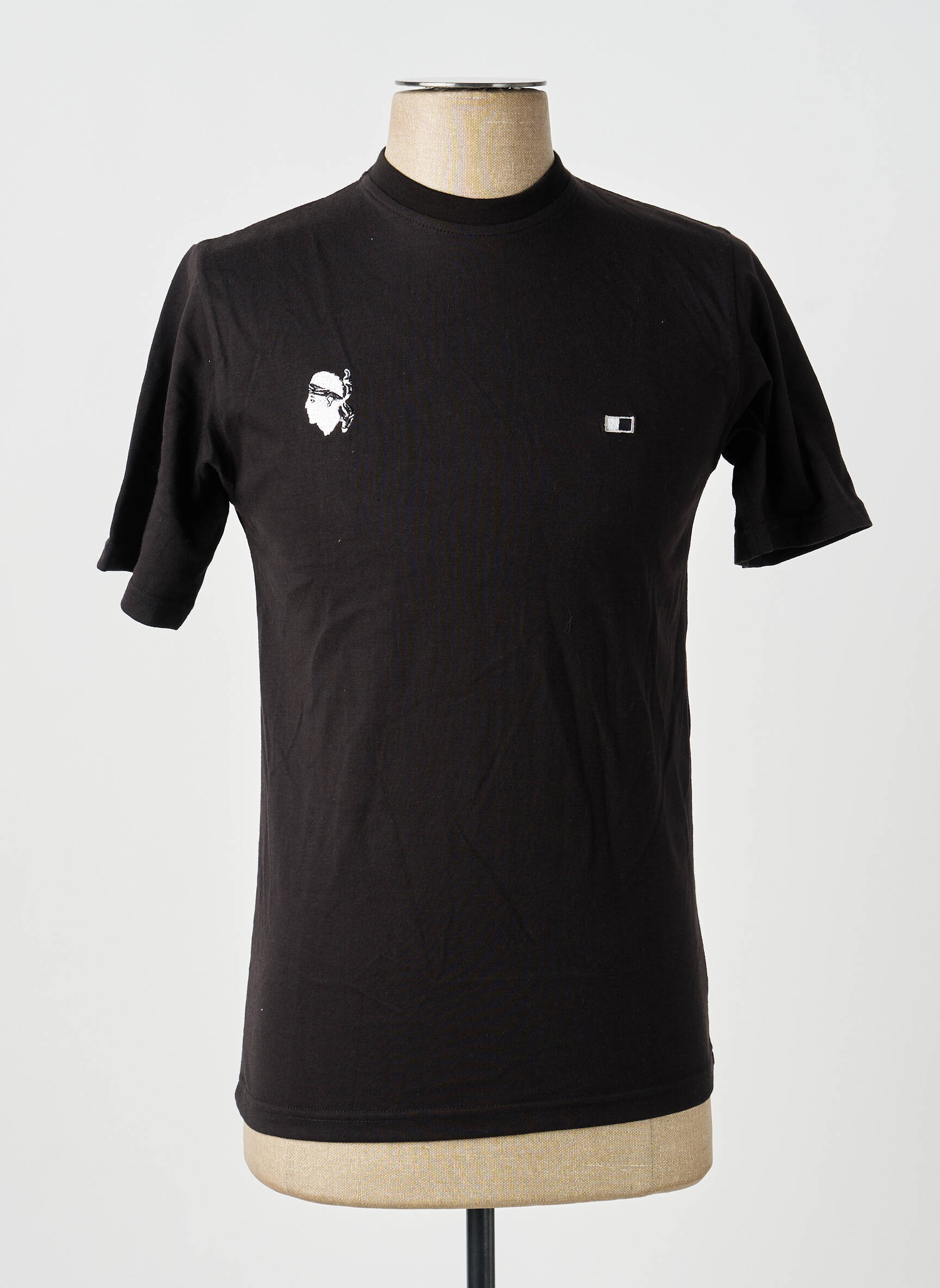 T-shirt broderie manches courtes noir GWEN & BLACK homme
