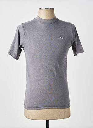 T-shirt broderie manches courtes gris GWEN & BLACK homme