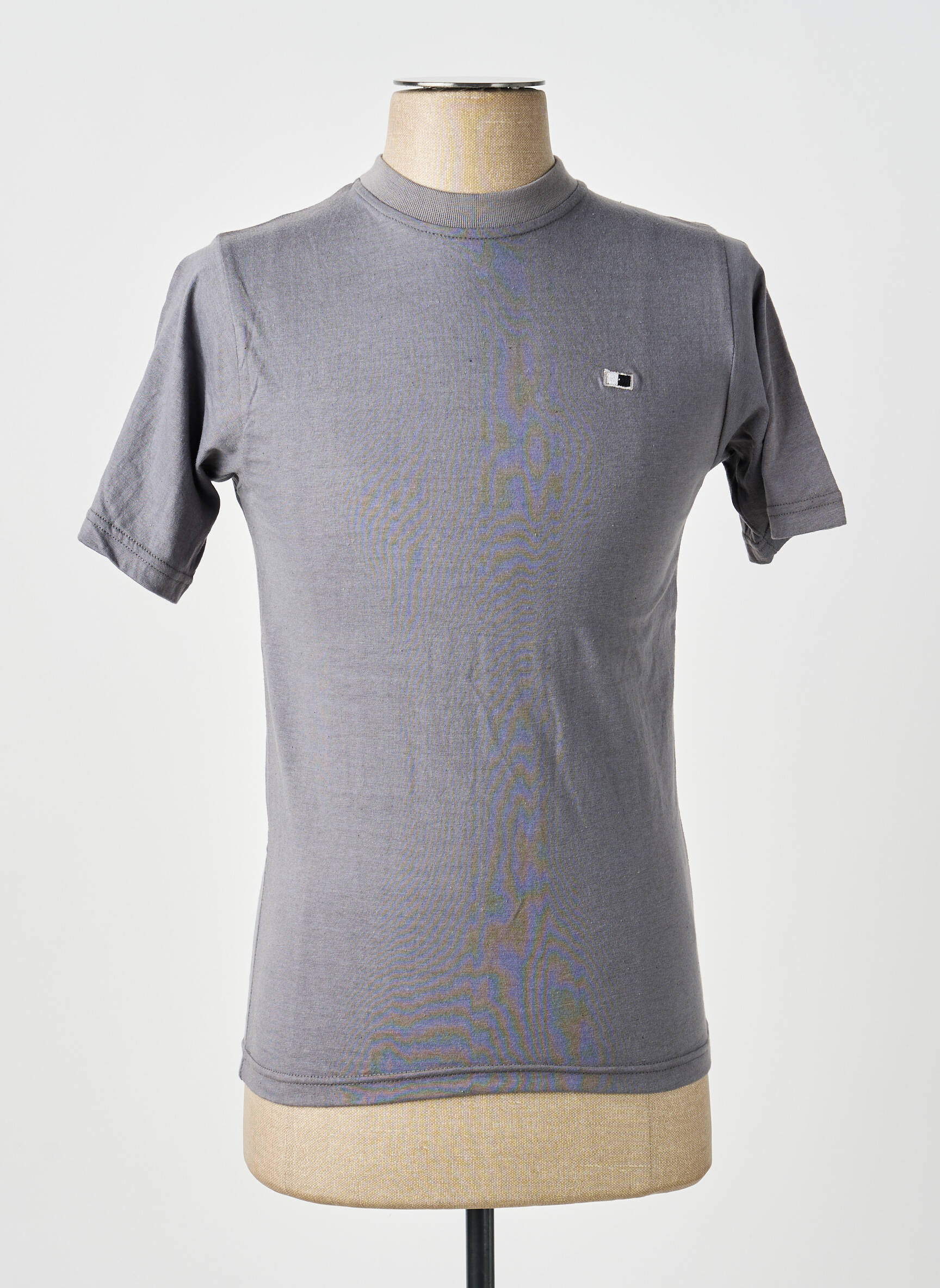 T-shirt broderie manches courtes gris GWEN & BLACK homme