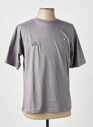 T-shirt broderie manches courtes gris GWEN & BLACK homme