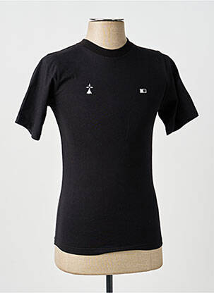 T-shirt broderie manches courtes noir GWEN & BLACK homme