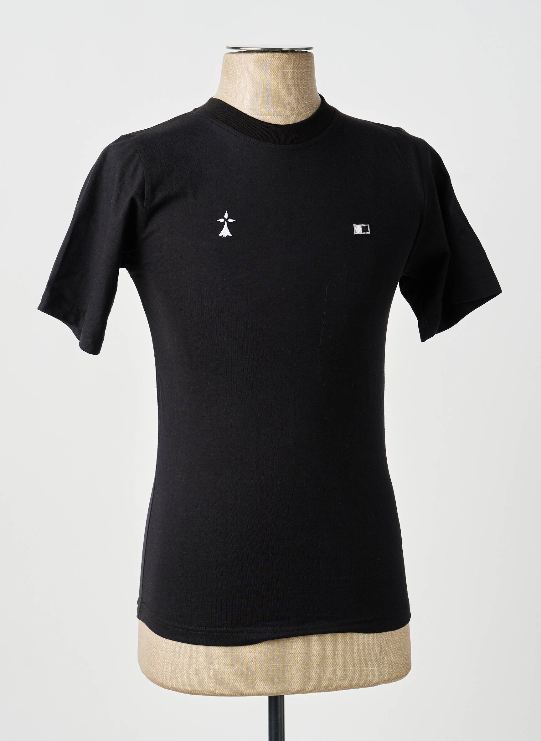 T-shirt broderie manches courtes noir GWEN & BLACK homme