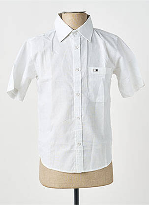 Chemise manches courtes coupe droite blanc GWEN & BLACK homme