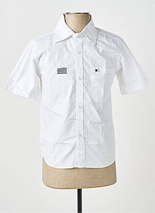 Chemise manches courtes coupe droite blanc GWEN & BLACK homme
