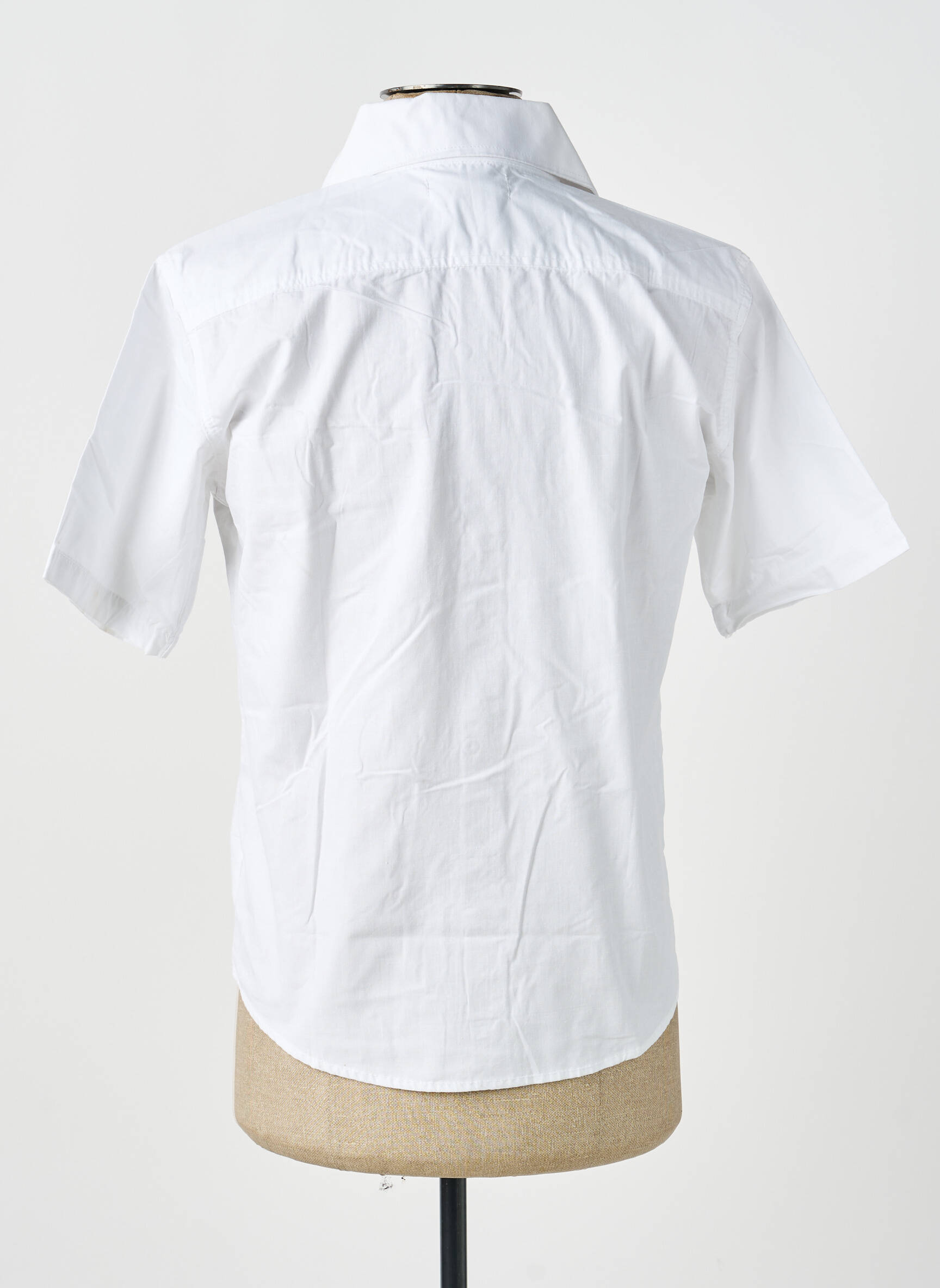 Chemise manches courtes coupe droite blanc GWEN & BLACK homme