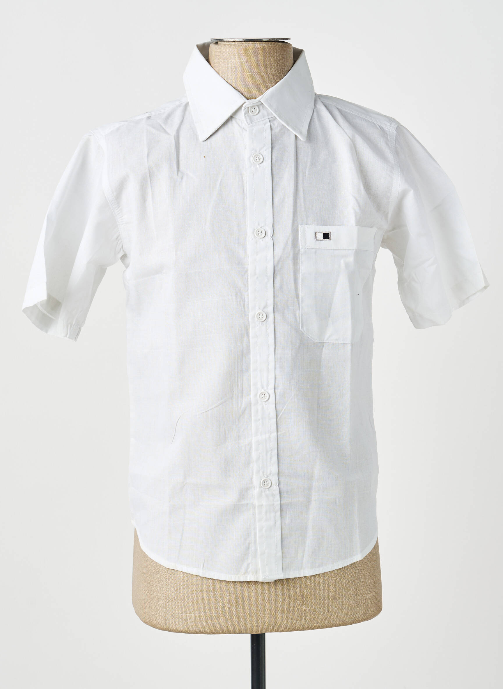 Chemise manches courtes coupe droite blanc GWEN & BLACK homme