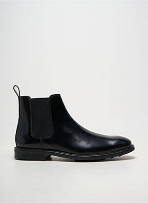 Bottines/boots matière lisse talon bas noir ANTHOLOGY homme