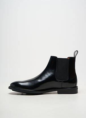 Bottines/boots matière lisse talon bas noir ANTHOLOGY homme