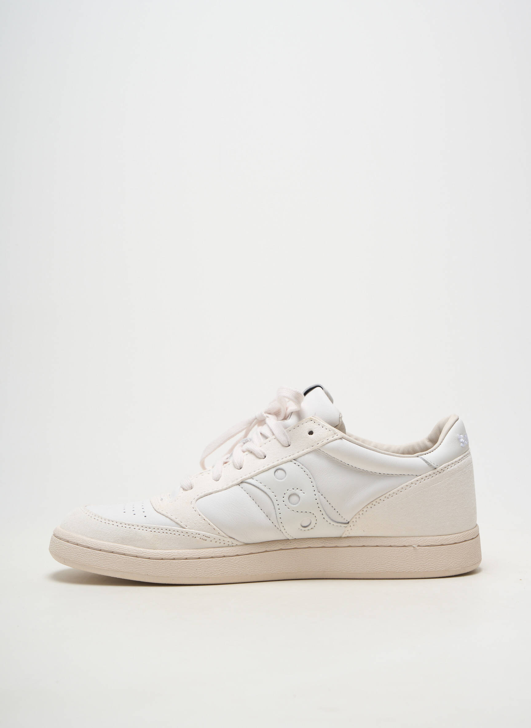 Baskets matière lisse bout rond blanc SAUCONY homme